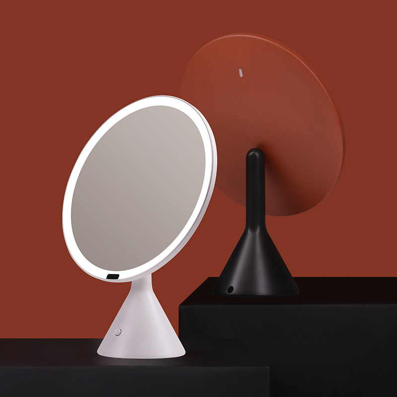 Direct LED Light Makeup Mirror Daylight Intelligence Large round Mirror Professional Beauty Desktop Fill Light Mirror