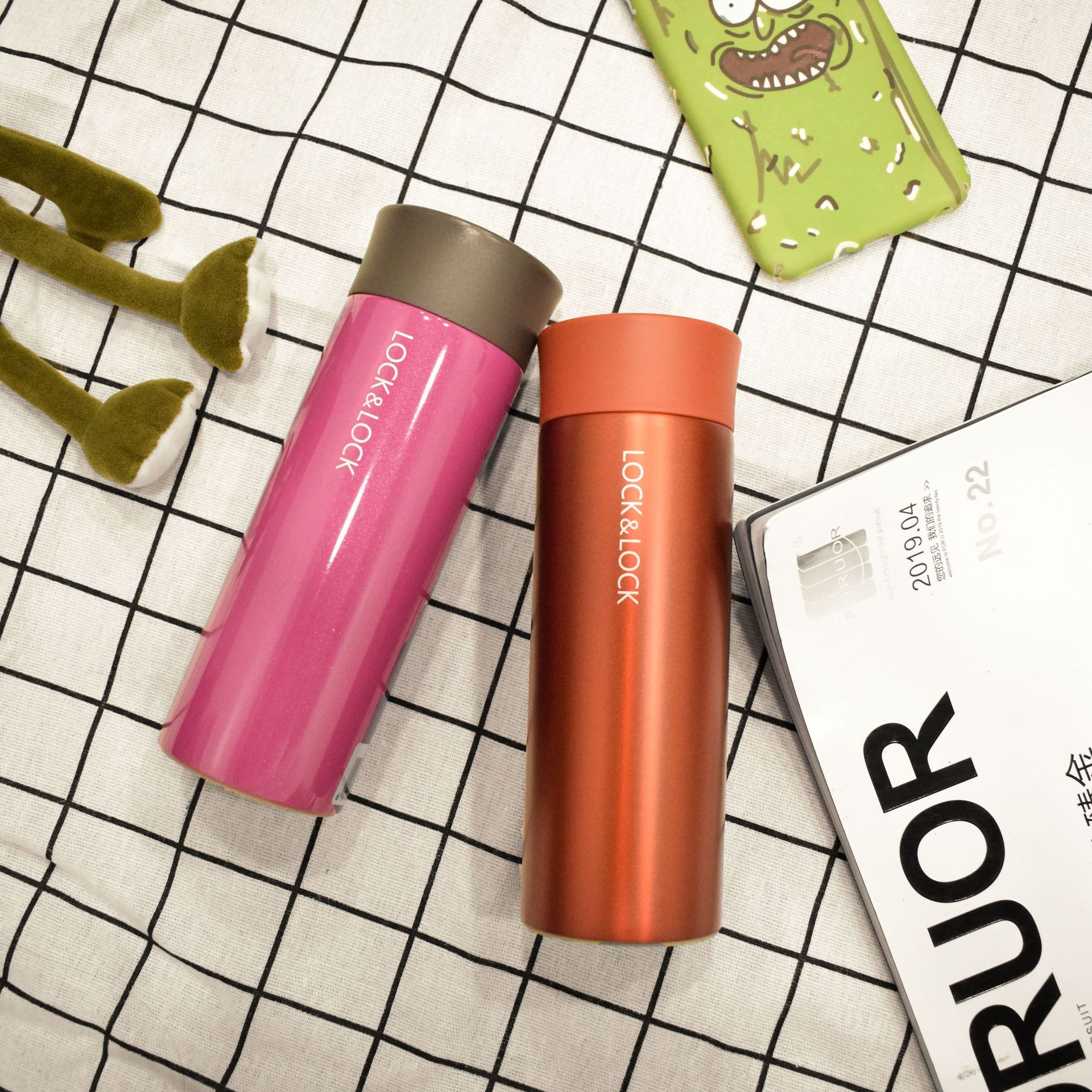 乐扣lhc4018 保温杯男女304不锈钢水杯340ml礼品定制绮丽马克杯子