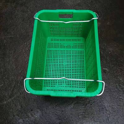 厂家供应塑料周转箩 加厚塑料筐快递分拣筐 可配铁耳蔬菜框拣菜箩