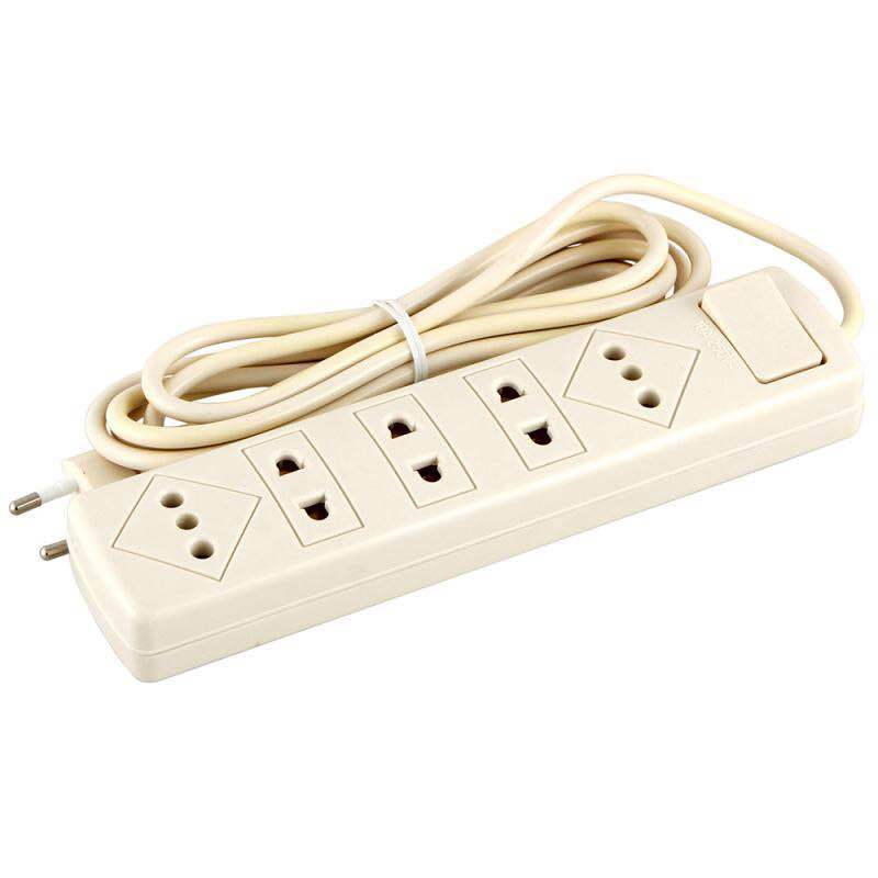 出口埃及市场带电源线排插 胶木圆形4位欧标插座 欧式插座