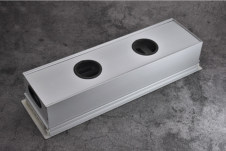 铝合金穿线盒 带毛刷穿线盒带线槽 内藏插座线孔盒 过线盒 铝线盒