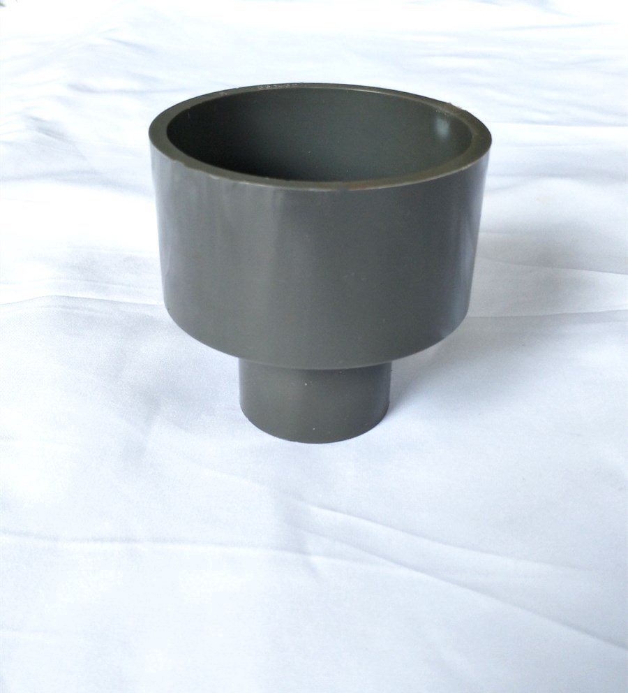 upvc大小头 变径直接异径接头upvc给水管件直通胶粘塑料管灰色