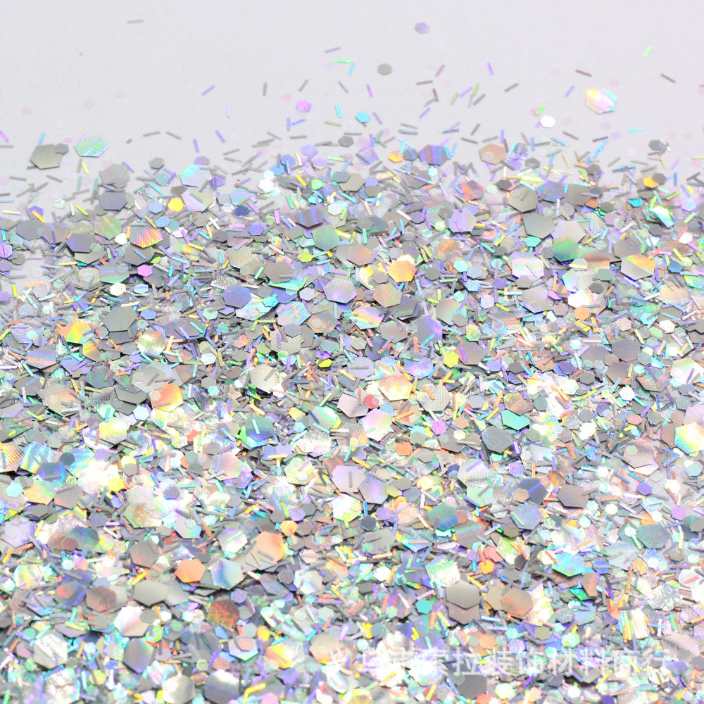 pvc亮片diy手工美甲饰品史莱姆材料手工黏土填充镭射配件