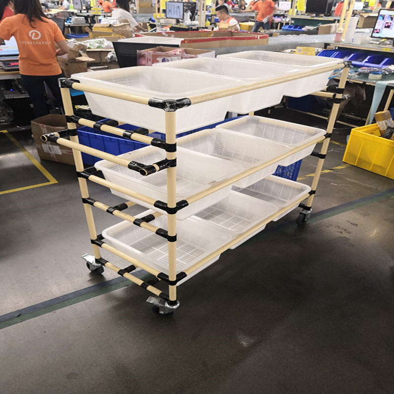 精益管分拣车/线棒分拣架/拣货车/拣货架---尺寸