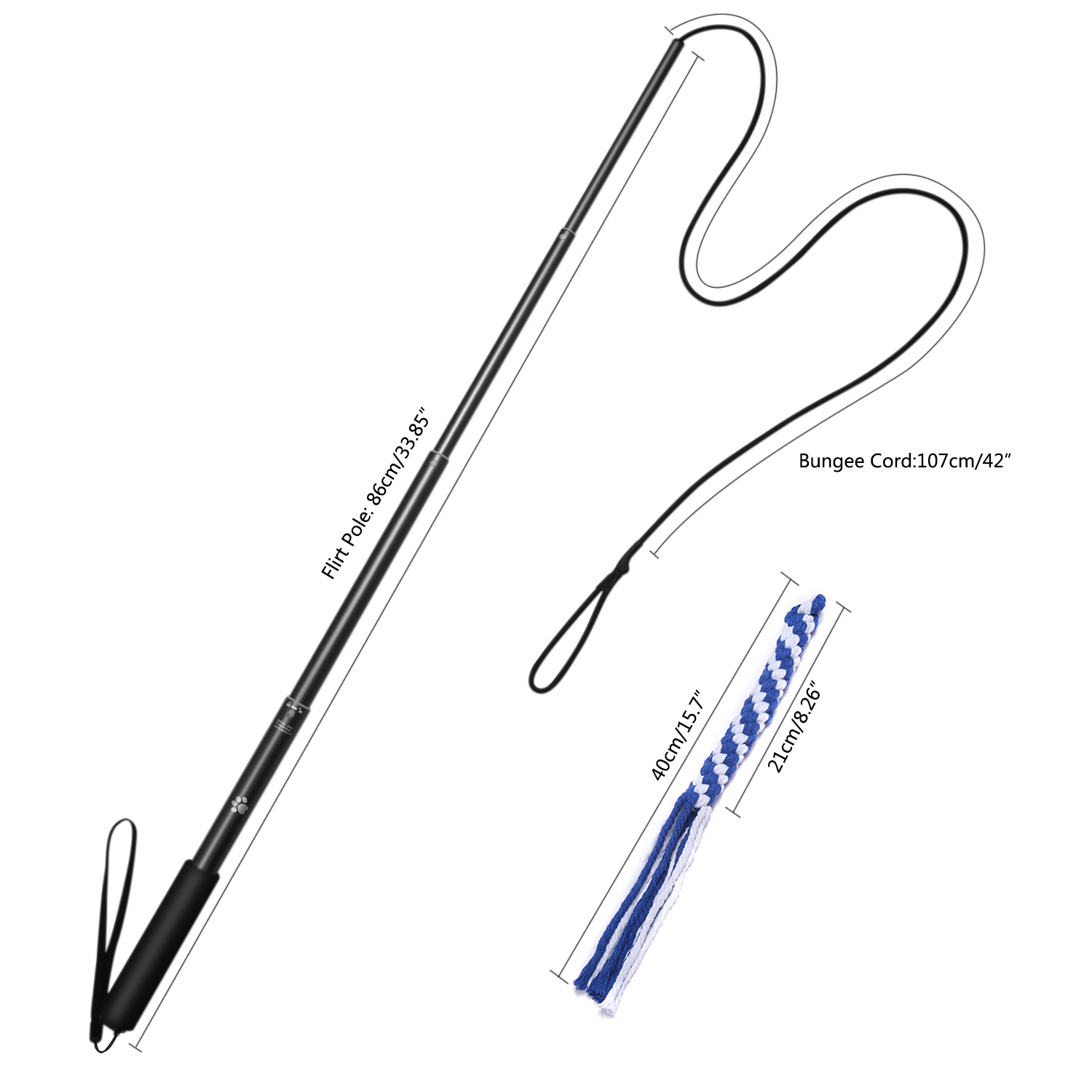 爆款amazon亚马逊伸缩逗狗棒溜狗器 玩具逗狗棒逗猫棒宠物训练杆