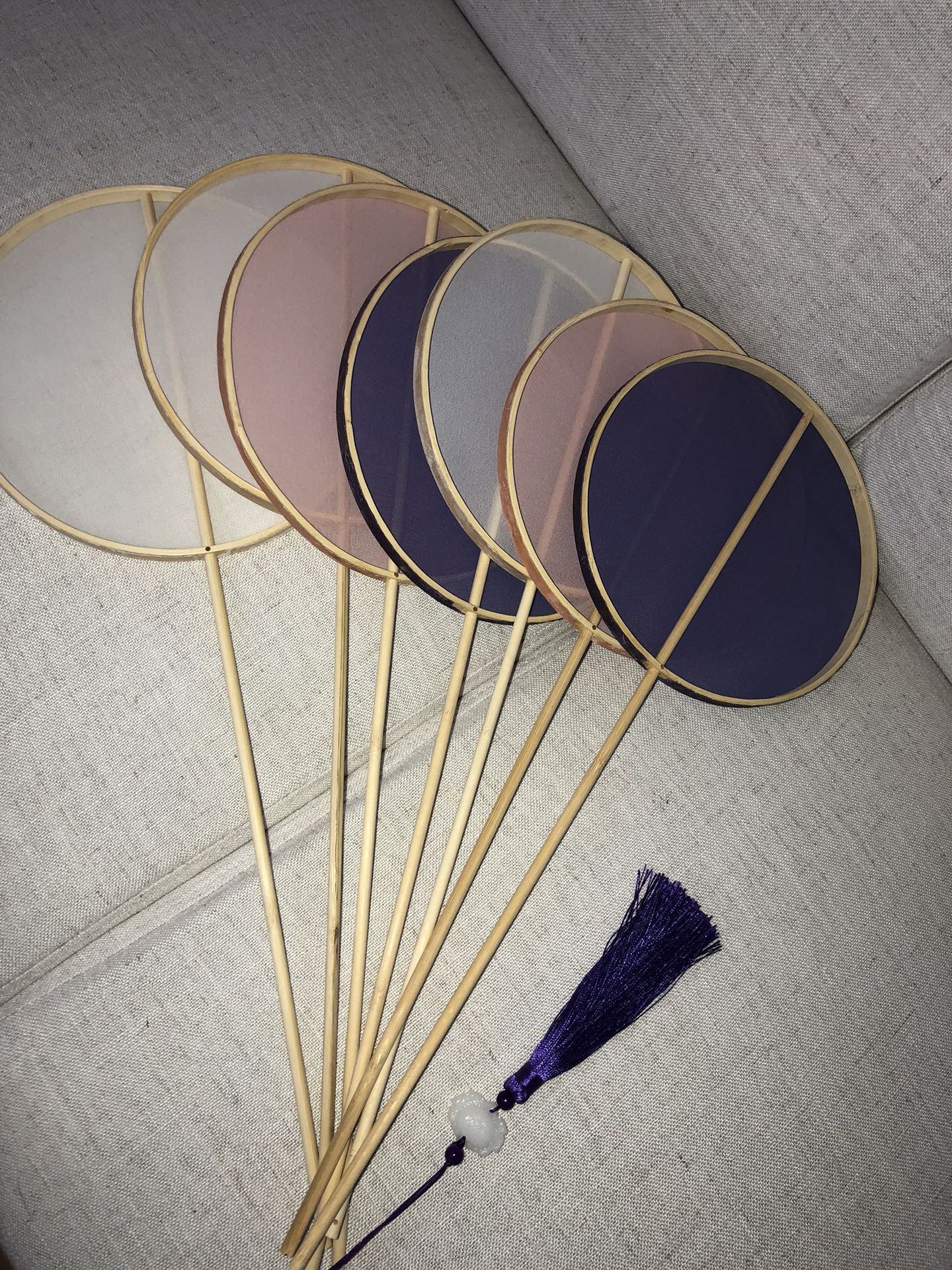 秒发现货 团扇竹圈架 定做团扇骨架半成品 刺绣团扇架 团扇