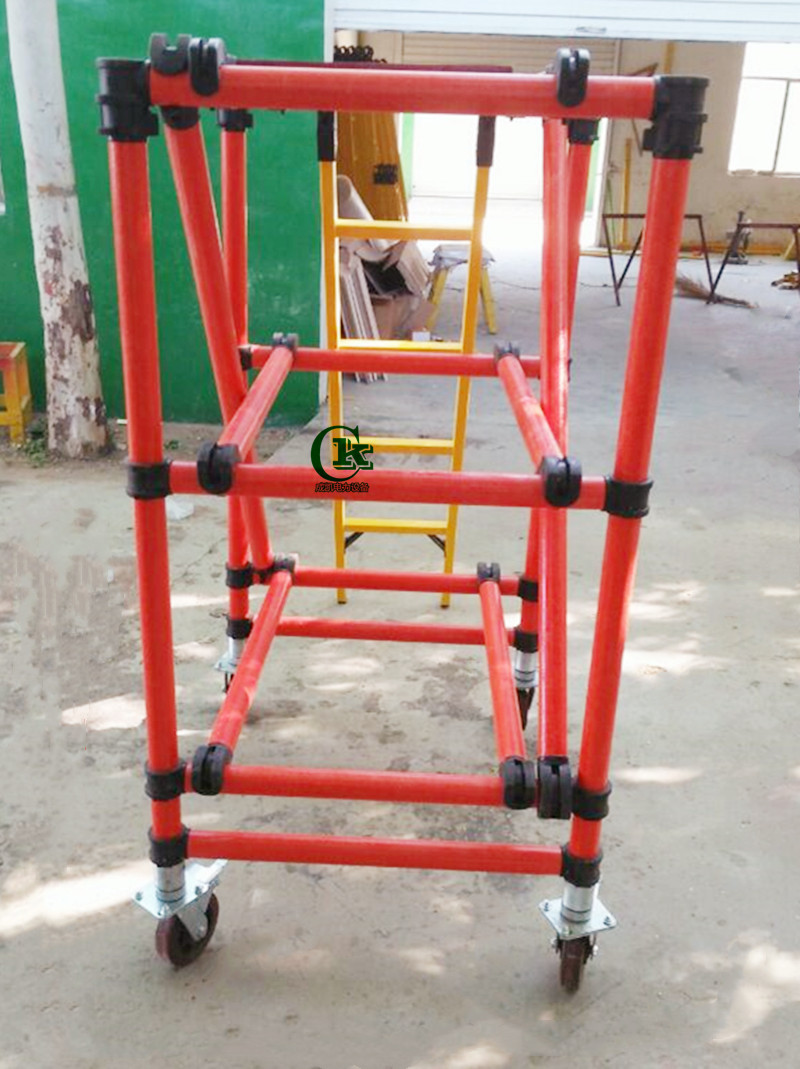 全绝缘移动快装小型脚手架 便捷轻装型小脚手架 玻璃钢登高台