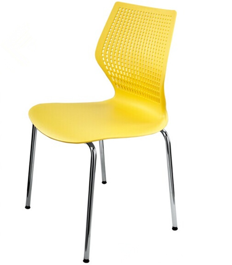 创意休闲镂空塑胶椅 优质pp塑钢椅 塑料餐椅 舒适无扶手休闲椅子