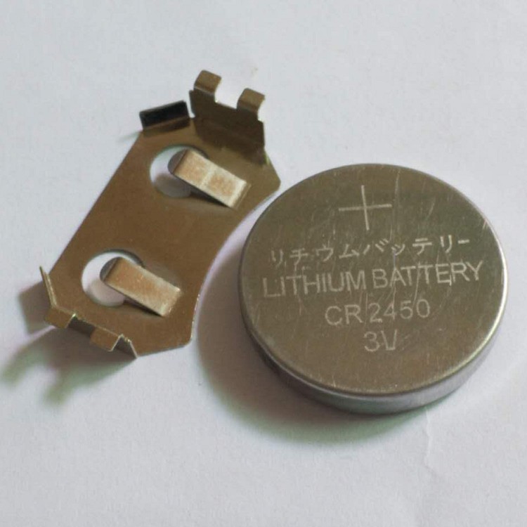 cr2450贴片磷铜电池扣 2450贴片电池座