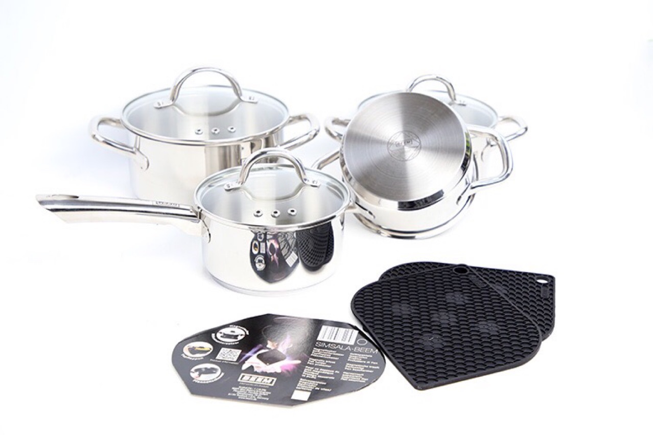 德国著名餐具品牌beem9件套锅食品级不锈钢汤锅