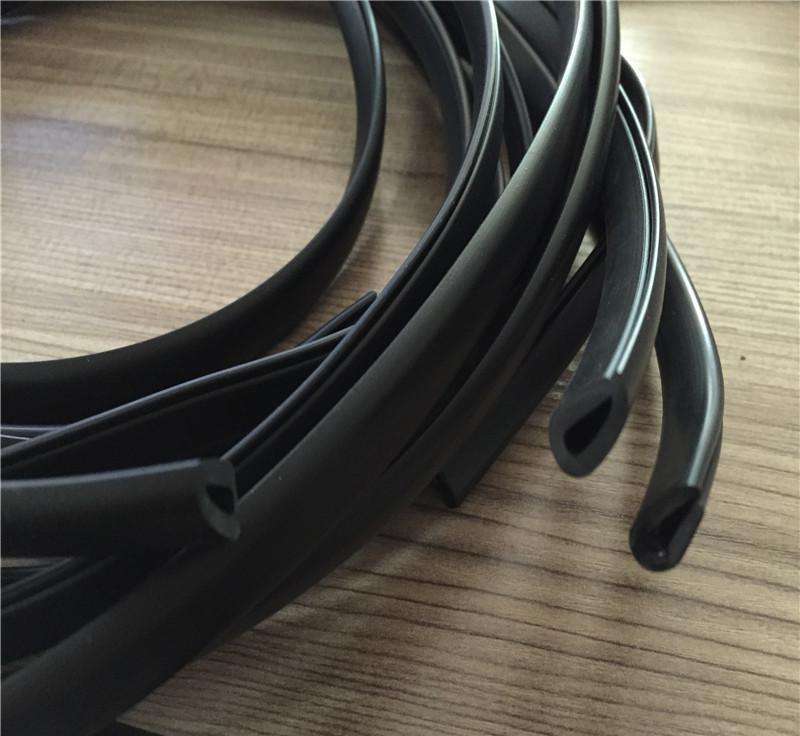 批发定制黑色硅胶玻璃包边密封胶条 塑钢门窗密封条 橡胶发泡条