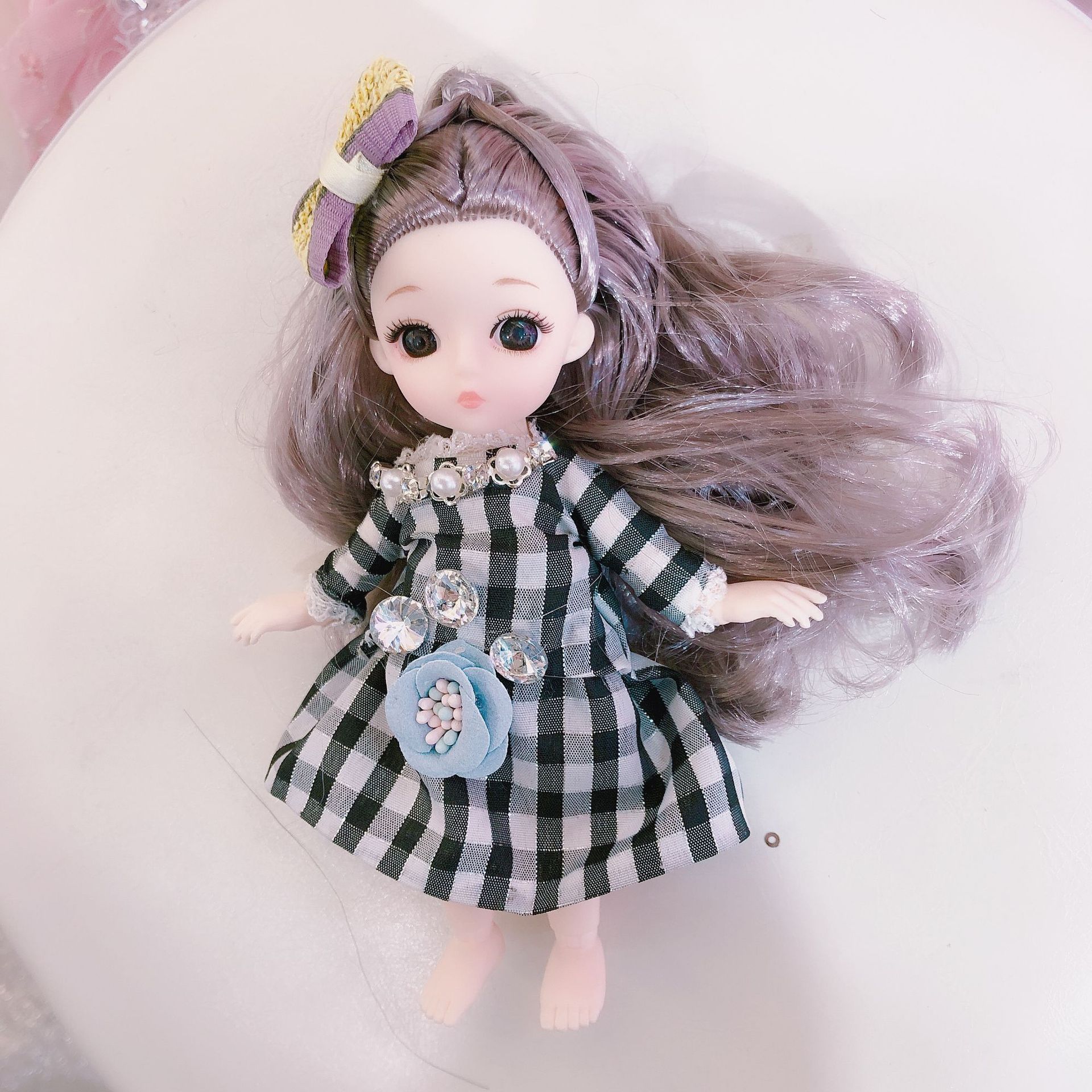 16寸q版bjd 芭比洋娃娃礼盒套装 女孩生日圣诞礼物汽车摆件玩具批