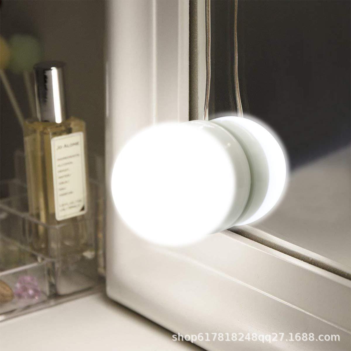 新镜子灯led化妆灯泡usb灯串套装化妆镜灯泡三色温镜前灯泡