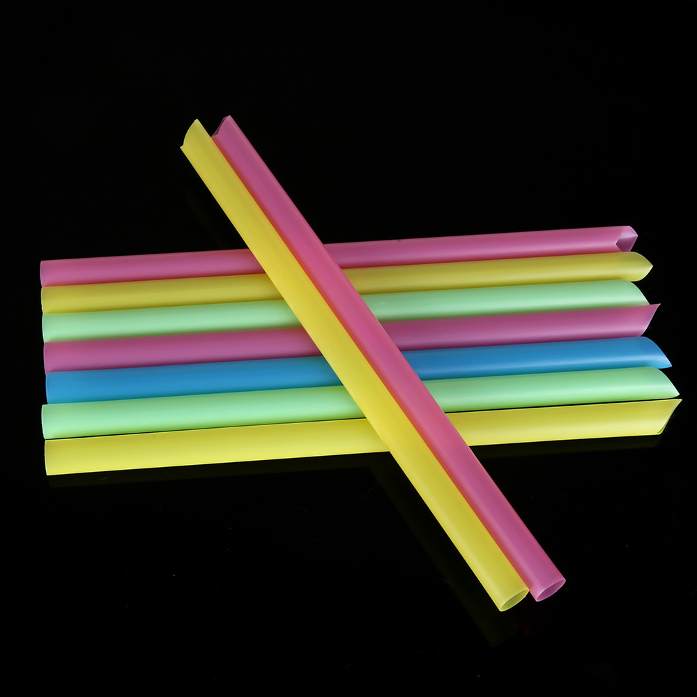 一次性珍珠奶茶吸管彩色粗吸管塑料大吸管超大口径100支独立包装
