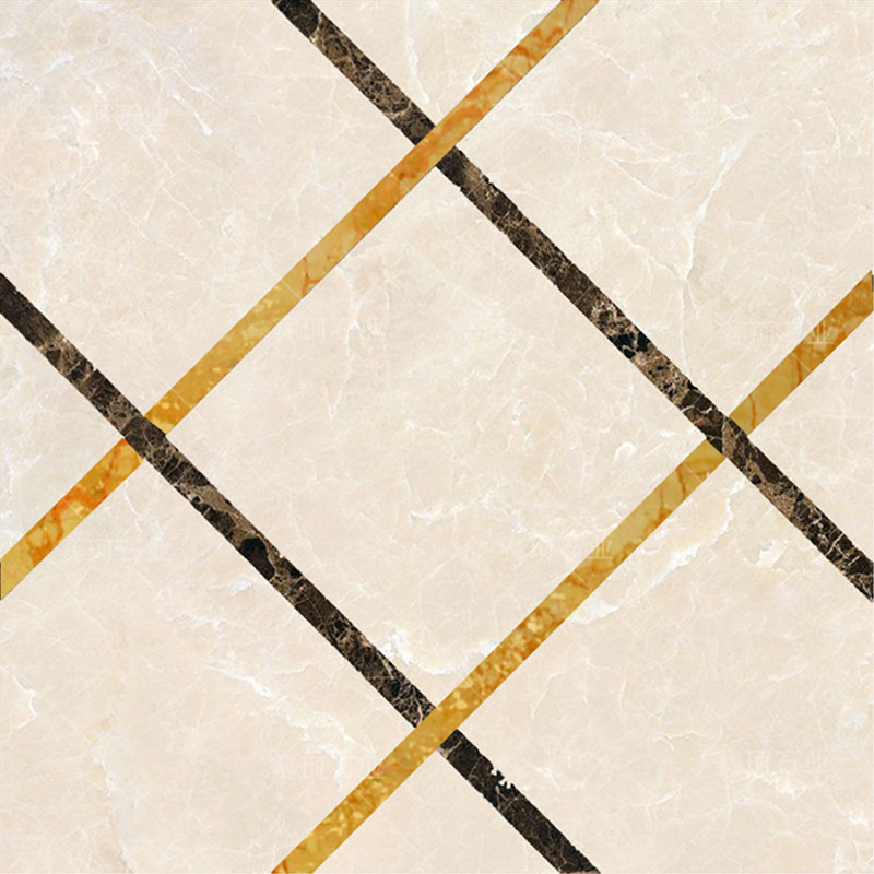 线条拼贴3d立体地面魔方砖水刀拼花地砖现代简约装修套房