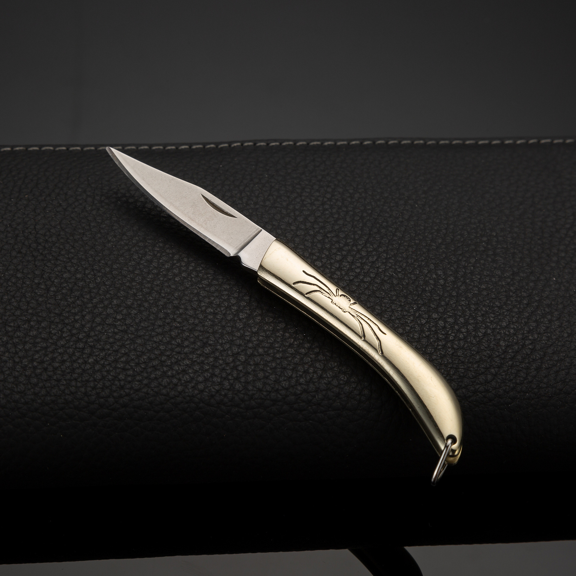 淳美小刀8170手工打造精美刀具折叠刀刀口锋利纯铜柄阳江水果刀