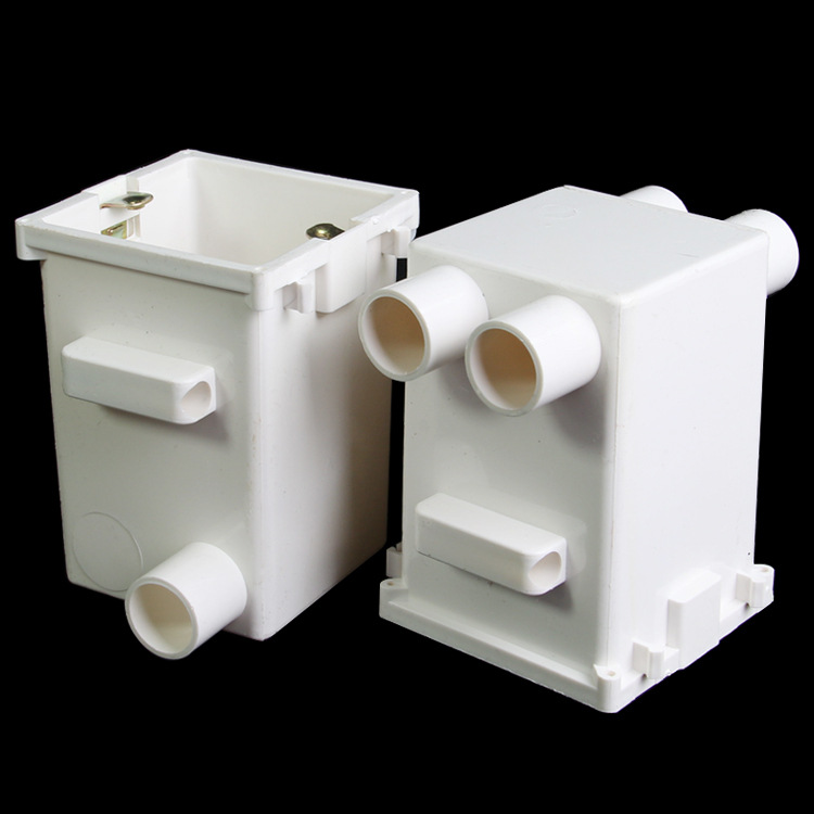 11公分pvc带杯梳拼装穿筋盒86型工程预埋接线布线插座暗盒底盒
