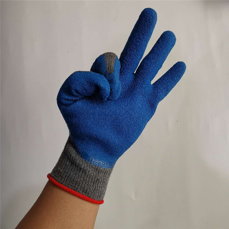 正品 织女星胶皮手套 蓝色涂层灰纱橡胶手套 防护手套-阿里巴巴
