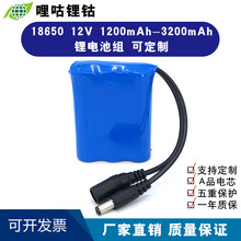 厂家 12V 18650-2000mah 10C 3S1P 野营灯舞台灯加板锂电池组