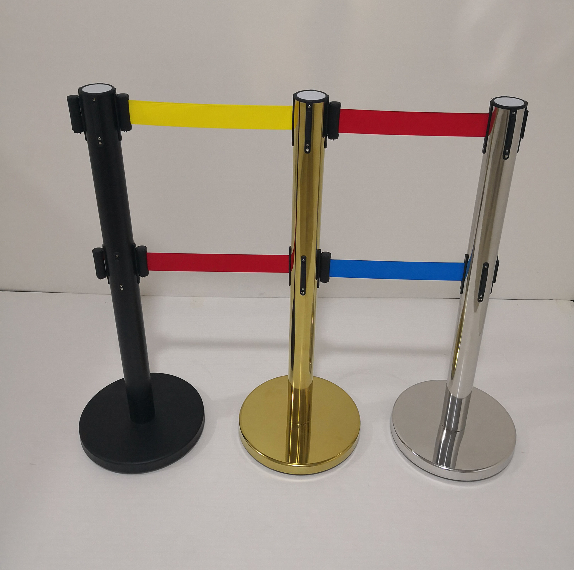 不锈钢一米线双层栏杆座伸缩带隔离带银行迎宾排队围栏护栏警戒线