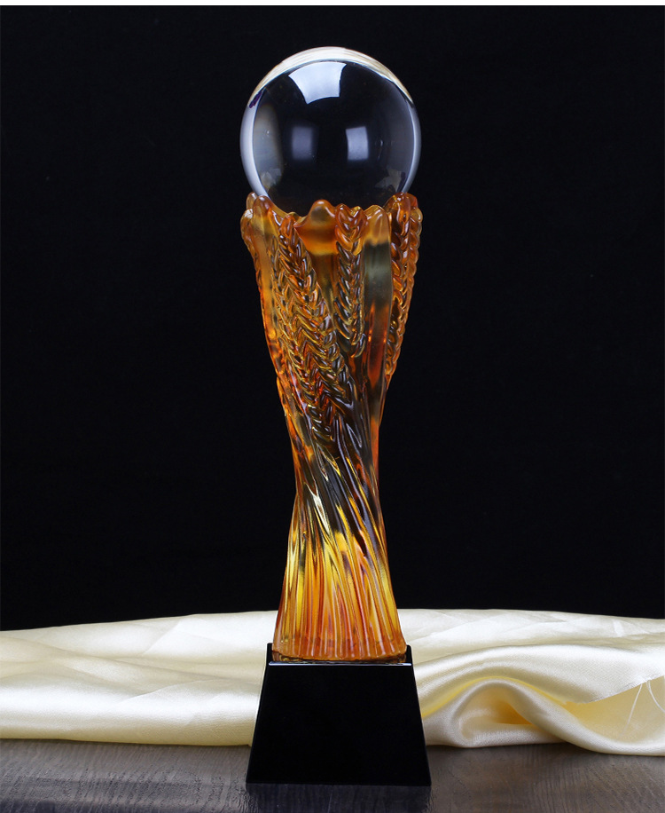 水晶奖牌奖杯留念琉璃奖杯工艺品高档新款奖杯年会颁奖礼品刻字