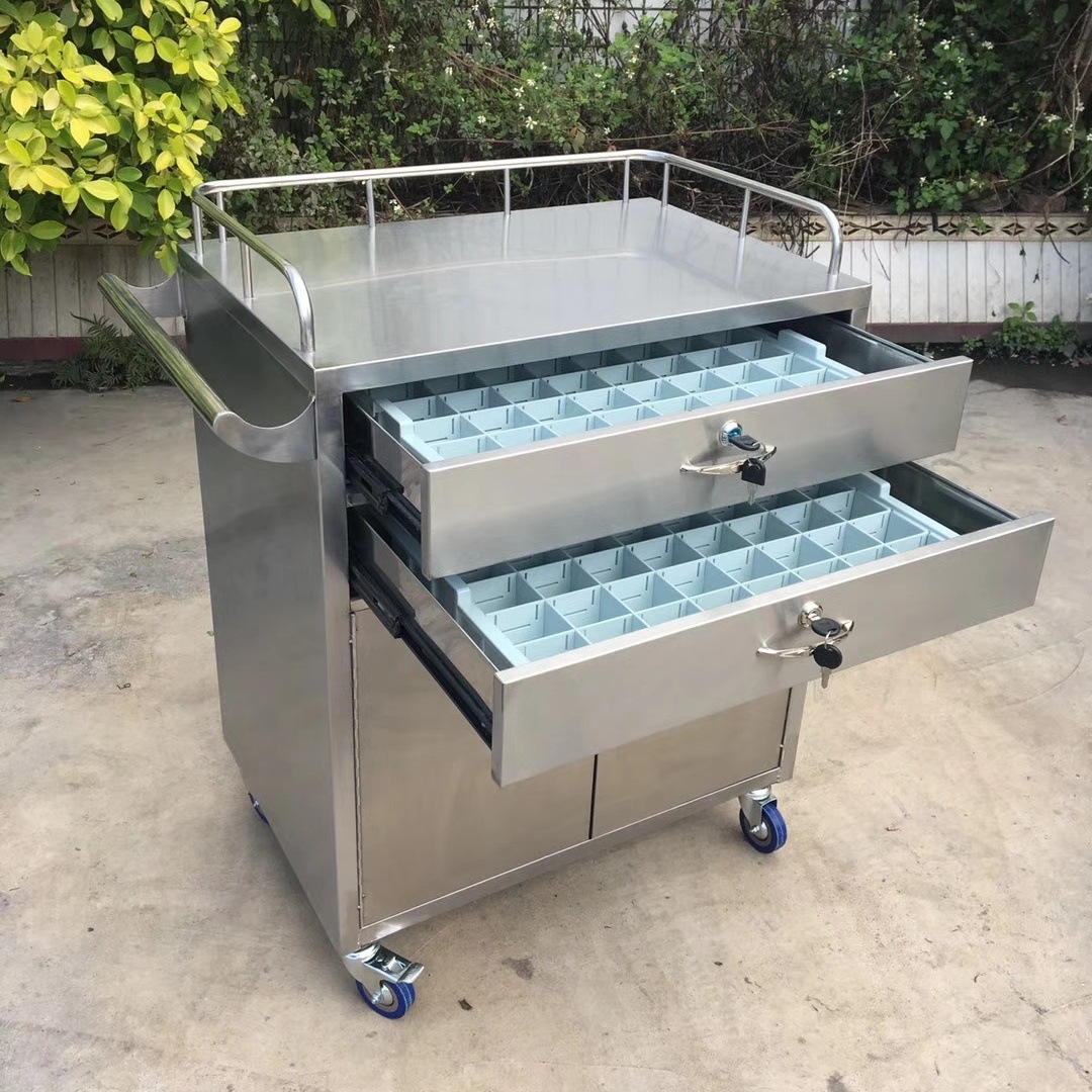 送药车不锈钢推车40格80格120格送药车不锈钢送药推车支持代发