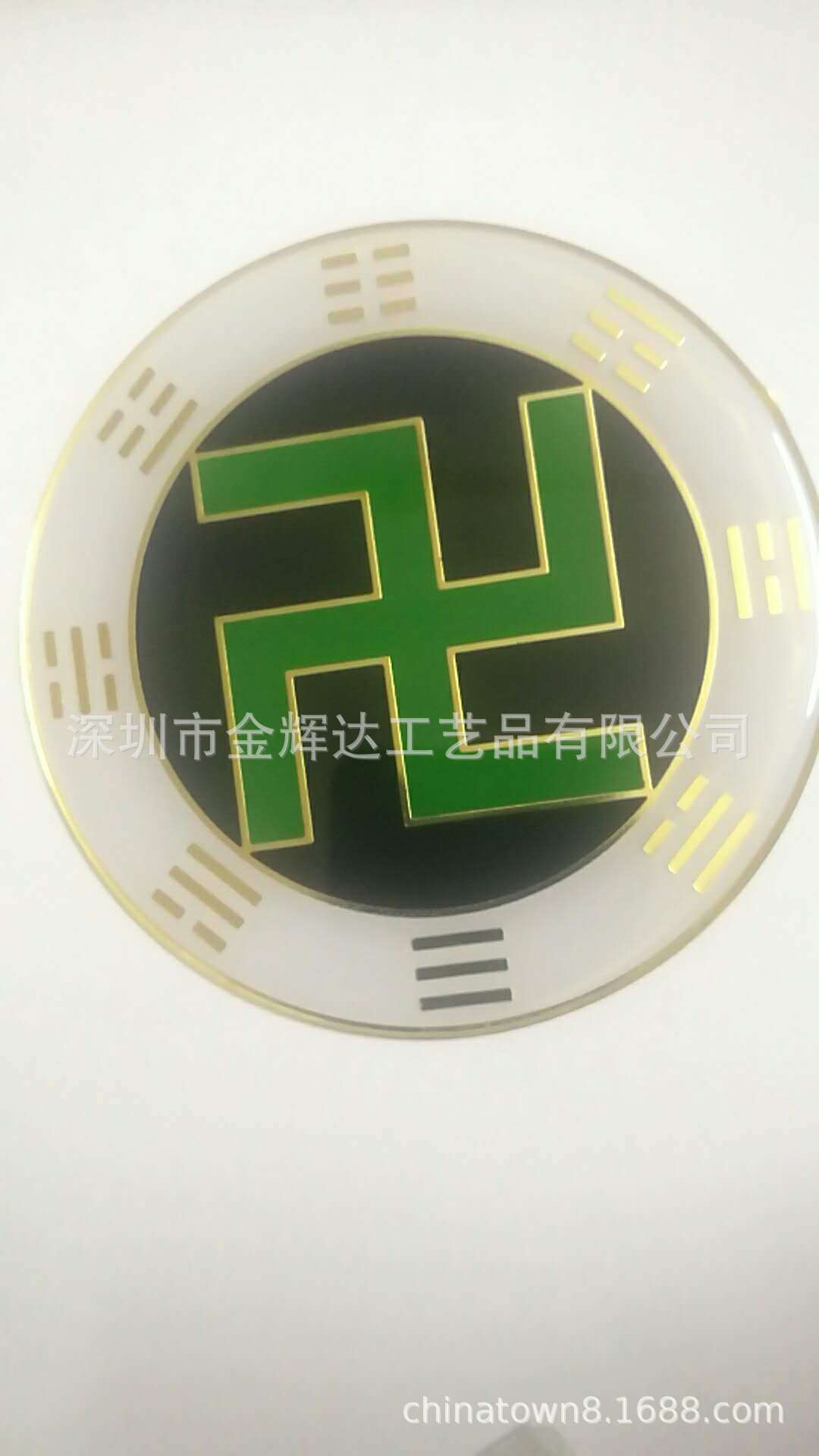 方形补角八卦牌纯铜万字福太极标牌80mm圆万字福制量大从优