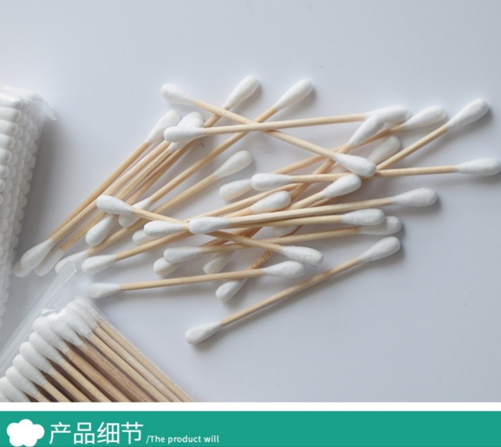 棉签厂家批发双头工业棉签无尘净化棉棒100支一次性清洁棉花棒