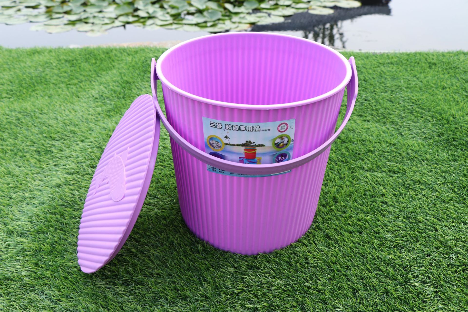 厂家直销手提收纳桶塑料钓鱼桶 塑料多用桶 加厚多功能带盖储物