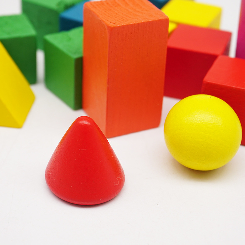 木制几何体教学教具儿童早教益智玩具小学生数学教材