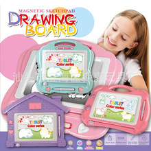 儿童彩色磁性写字板早教涂鸦磁力画画板幼儿黑白磁画板1-3岁2玩具