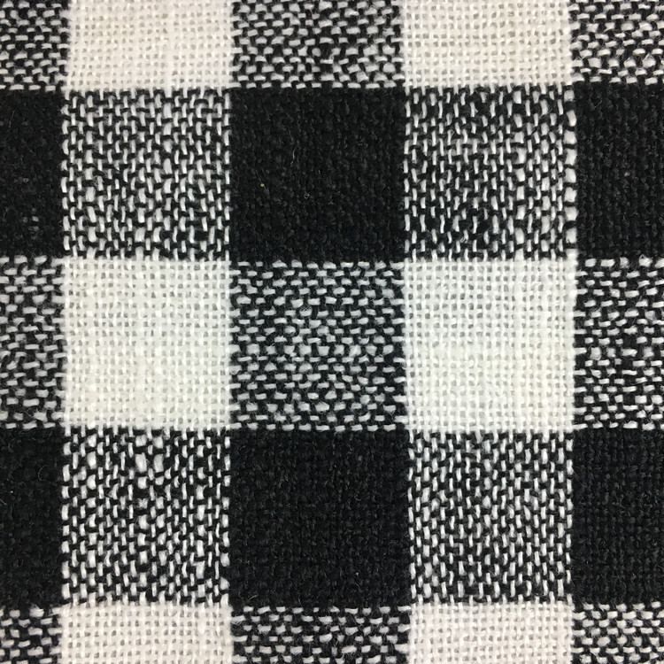 厂家直供沙发布料亚麻布亚麻面料小方格麻布抱枕布棉麻现货批发