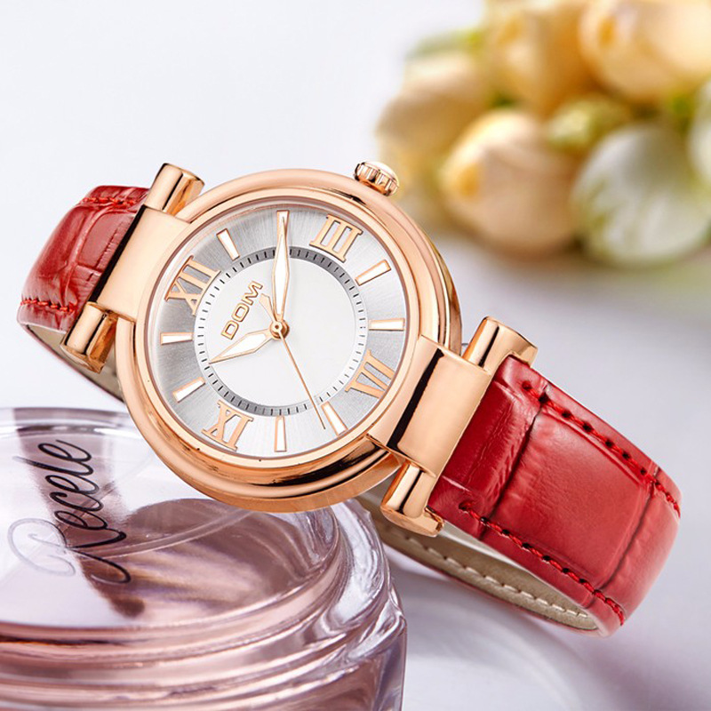 低价清仓正品dom多姆时尚女士手表g-1688l手表石英腕表高端女性