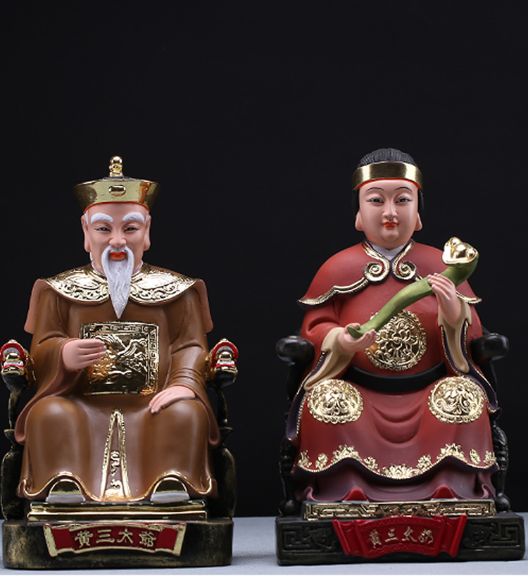 四大家族佛像摆件仙家黄三太爷黄三太奶树脂摆件批发佛教用品