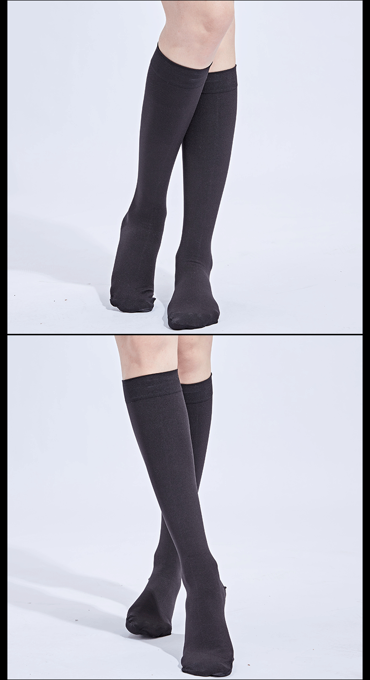 医疗静脉弹力中筒袜二级瘦小腿袜护小腿束腿露趾压力保健护曲张袜