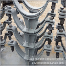 管道支吊架J2管夹滑动管托T型管托加筋焊接型双抱箍固定导向支座