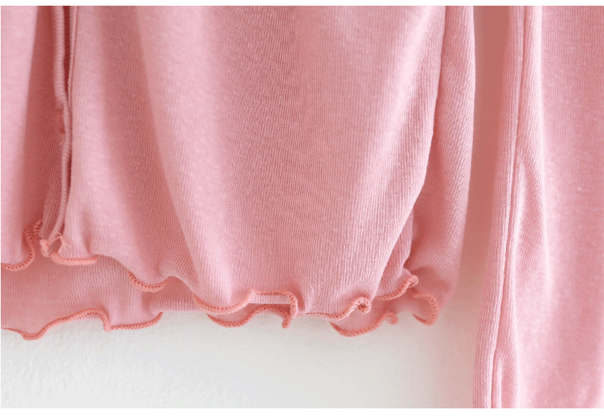 当天发韩国新品好中意的浅粉色超舒适修身防晒长袖t恤女装小外套