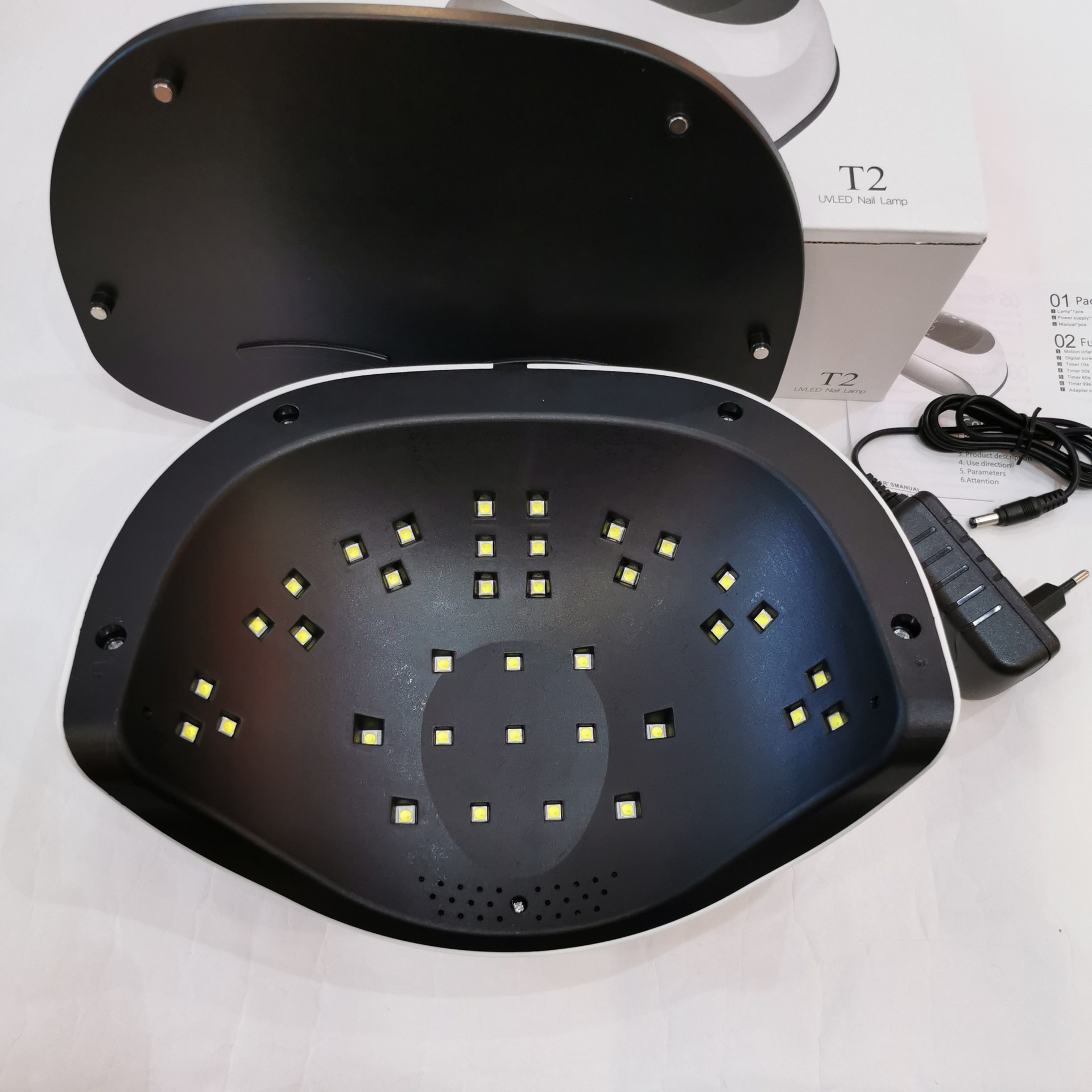 美甲led灯 新款72w美甲灯 指甲烘干机 uv甲油胶烤灯 红色白色