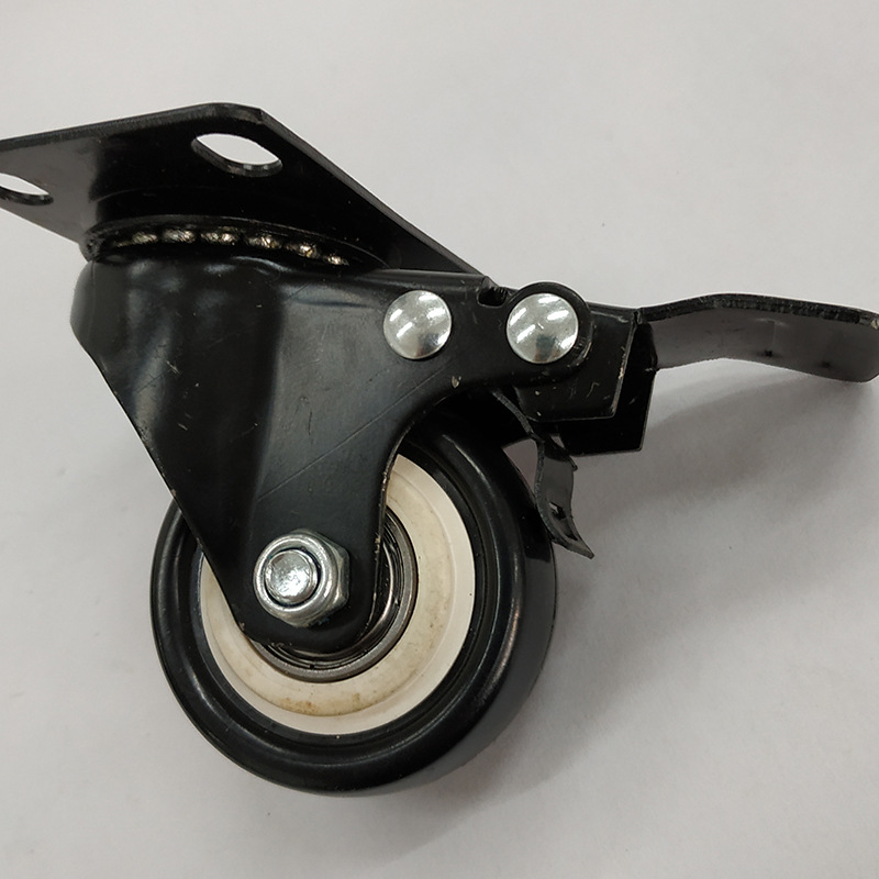 2寸金钻万向带刹车 金钻轮 家具脚轮 静音脚轮 pu脚轮 厂家直销