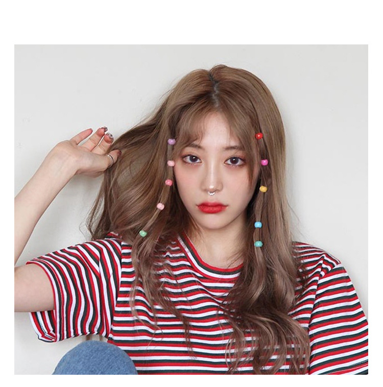 泫雅同款发夹糖果彩色豆豆发卡网红抓夹韩国金泫雅风小夹子头饰