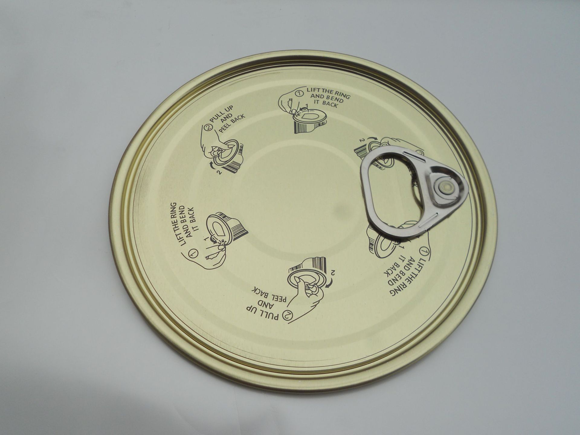供应马口铁易拉盖_603番茄酱马口铁内径126mm双黄带印刷铁易拉盖 - 阿
