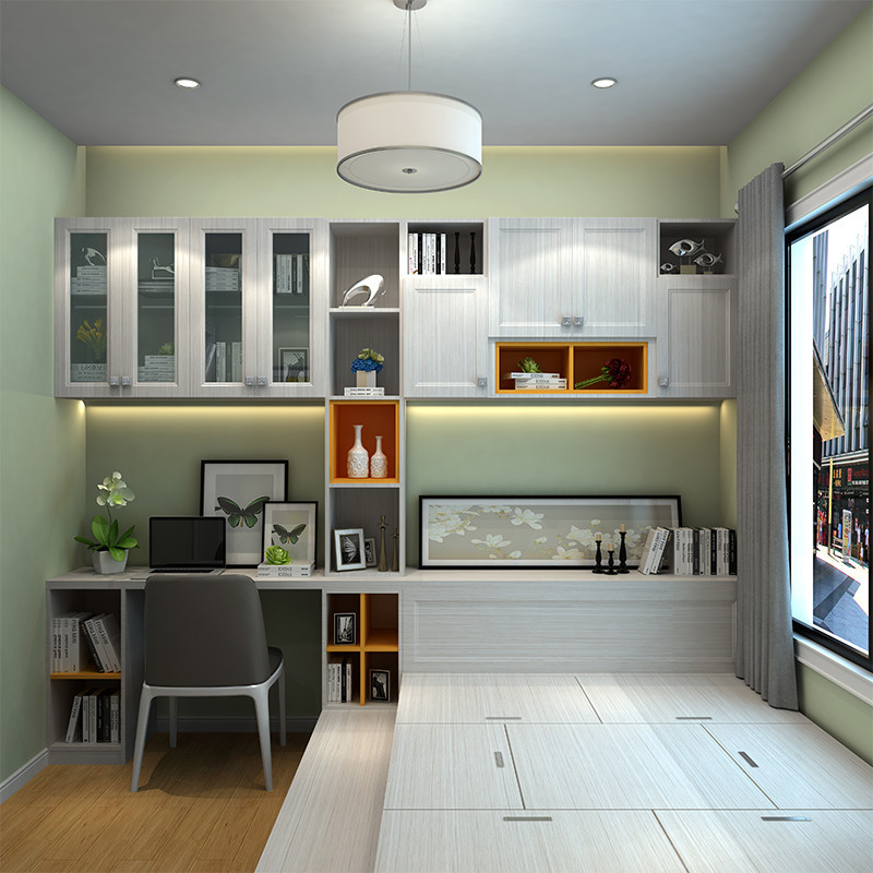 广州厂美佰利全屋定制家具现代简约定制衣柜实木整体衣柜加州阳光