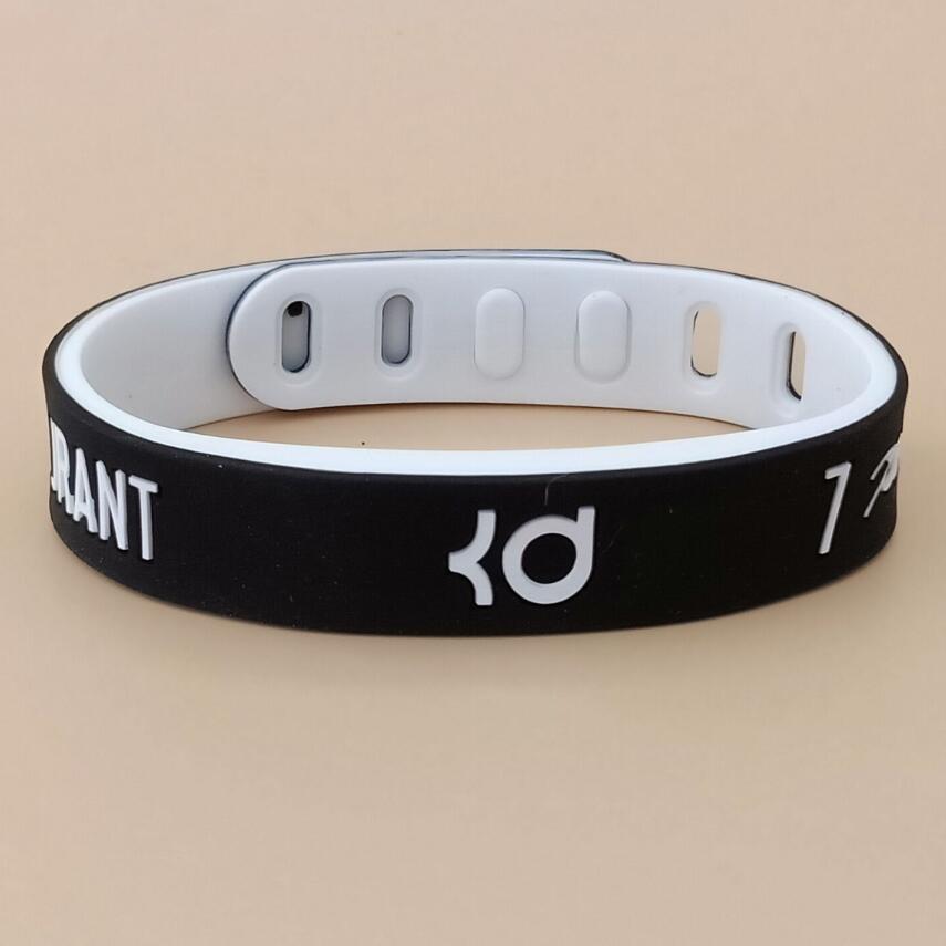 nba篮球运动硅胶手环双层双色可调节手腕带科比库里欧文詹姆斯