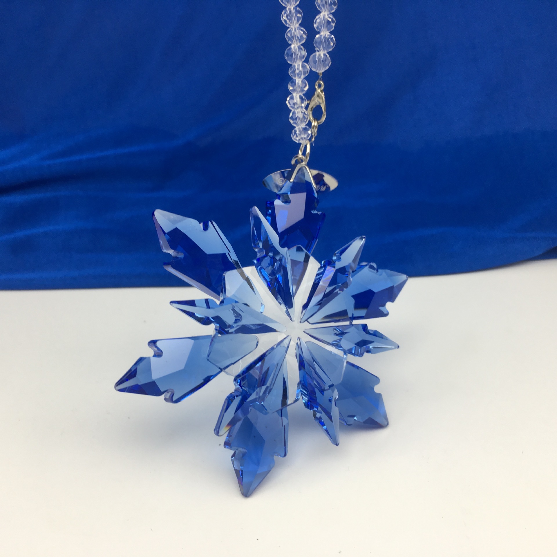 圣诞节礼物水晶雪花汽车挂件车内后视镜吊坠冰雪奇缘车载挂饰品