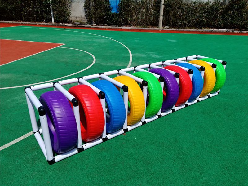 彩色塑料轮胎 幼儿园户外轮胎架子玩具 儿童感统训练体育器材