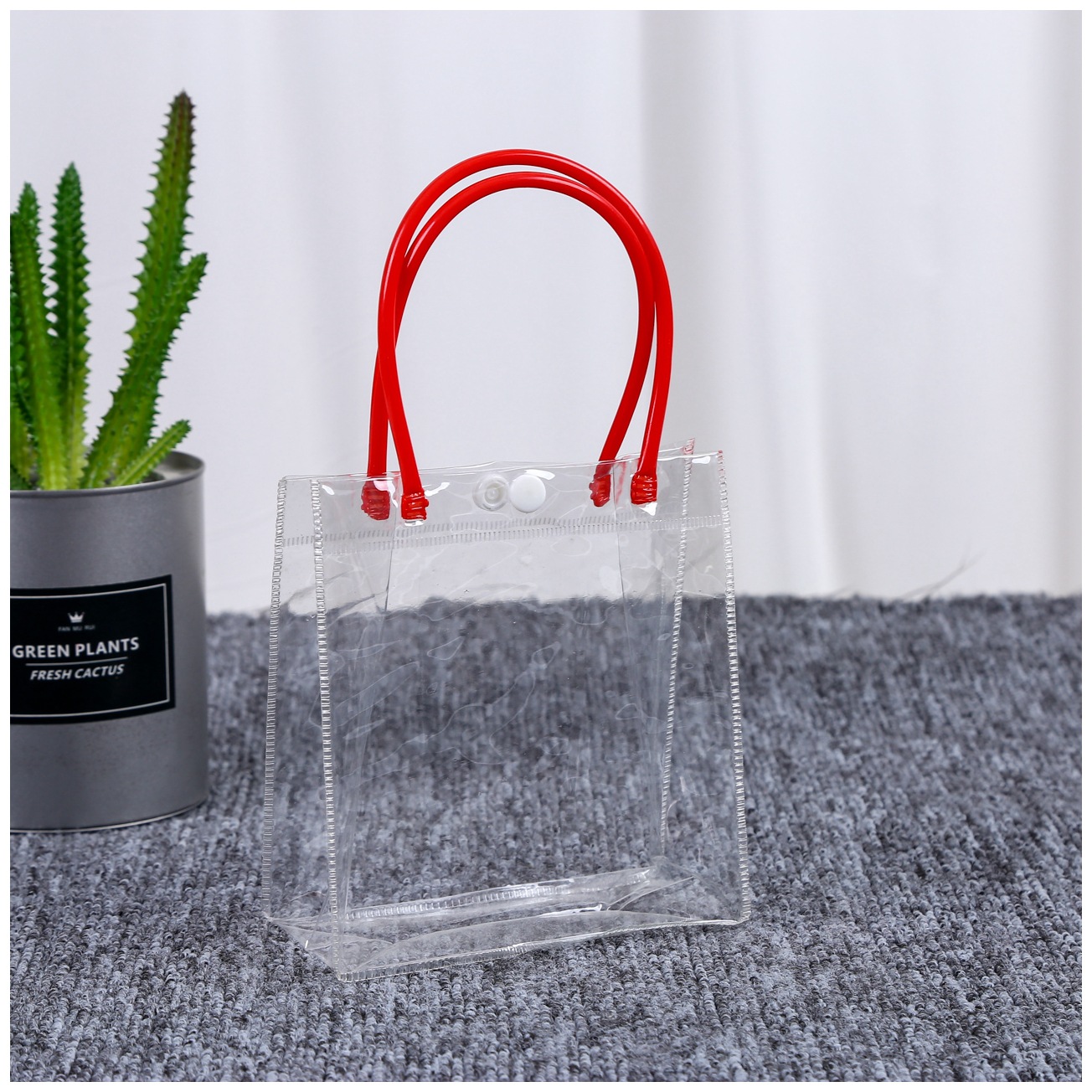 厂家供应pvc袋 pvc手提化妆品袋服装塑料手提包装袋定制 可印logo