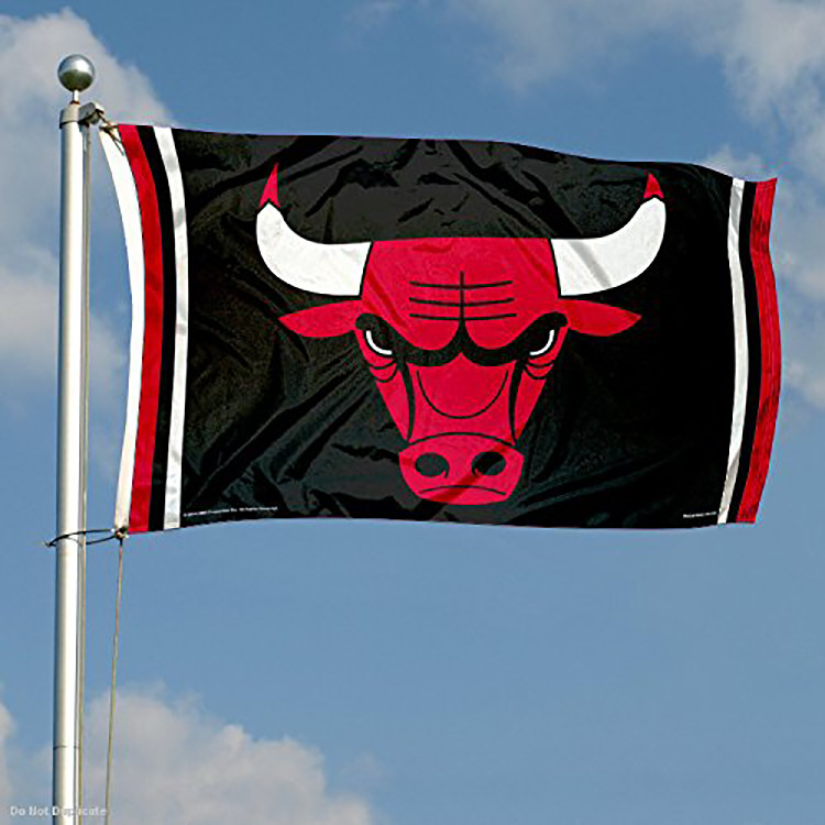 芝加哥公牛队篮球队队徽旗帜chicago bulls flag 装饰旗派对装饰