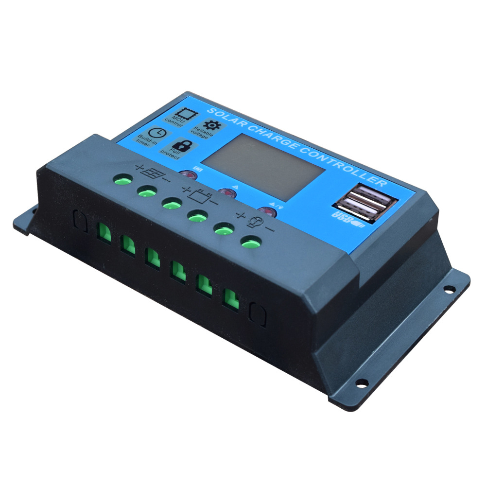 太阳能板控制器全自动充放电通用型10a20a充锂电池铅酸电池控制器