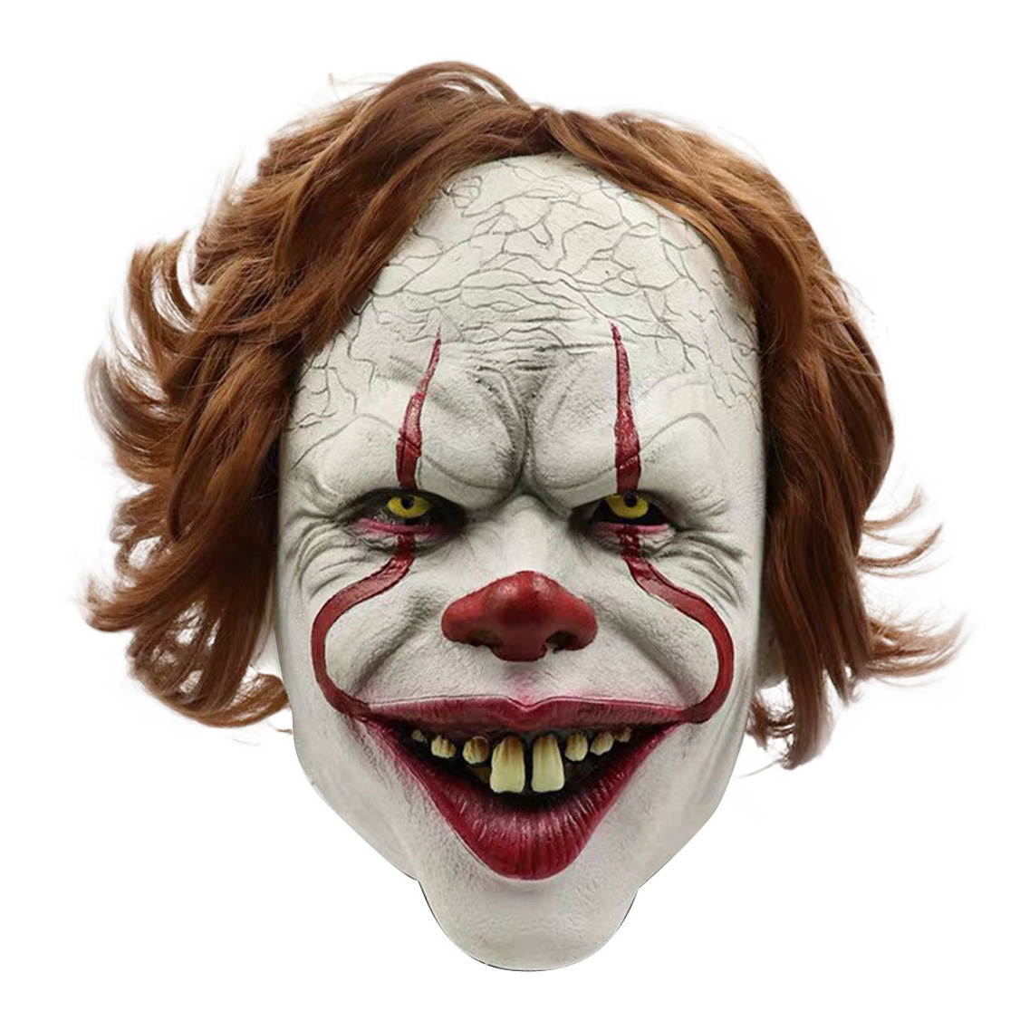 新款恐怖小丑回魂2面具头套 cosplay万圣节头套pennywise恐怖面具