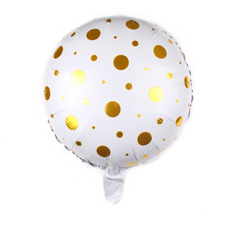 New 18-Inch round Dots Polka Dot Aluminum Foil Balloon Wholesale Birthday Party Decoration